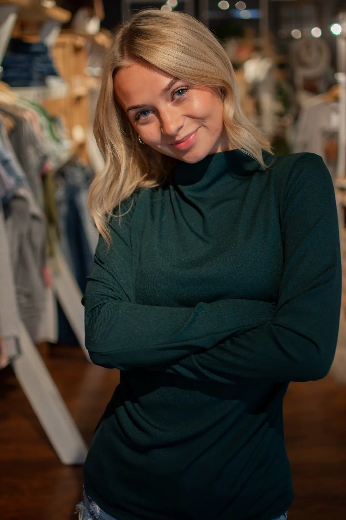 Sleek Mock Rib Top