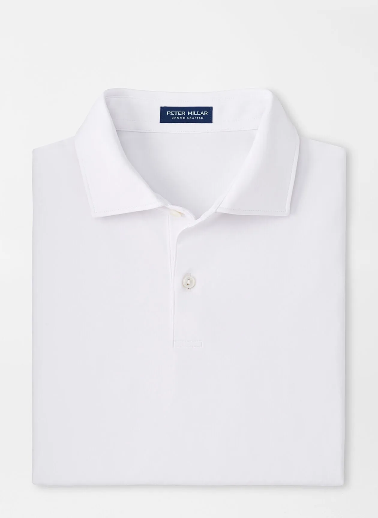 Solid Performance Jersey Polo- White