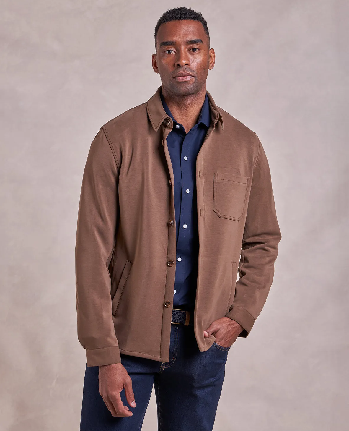 The Noah - Double Knit Chore Coat - Espresso