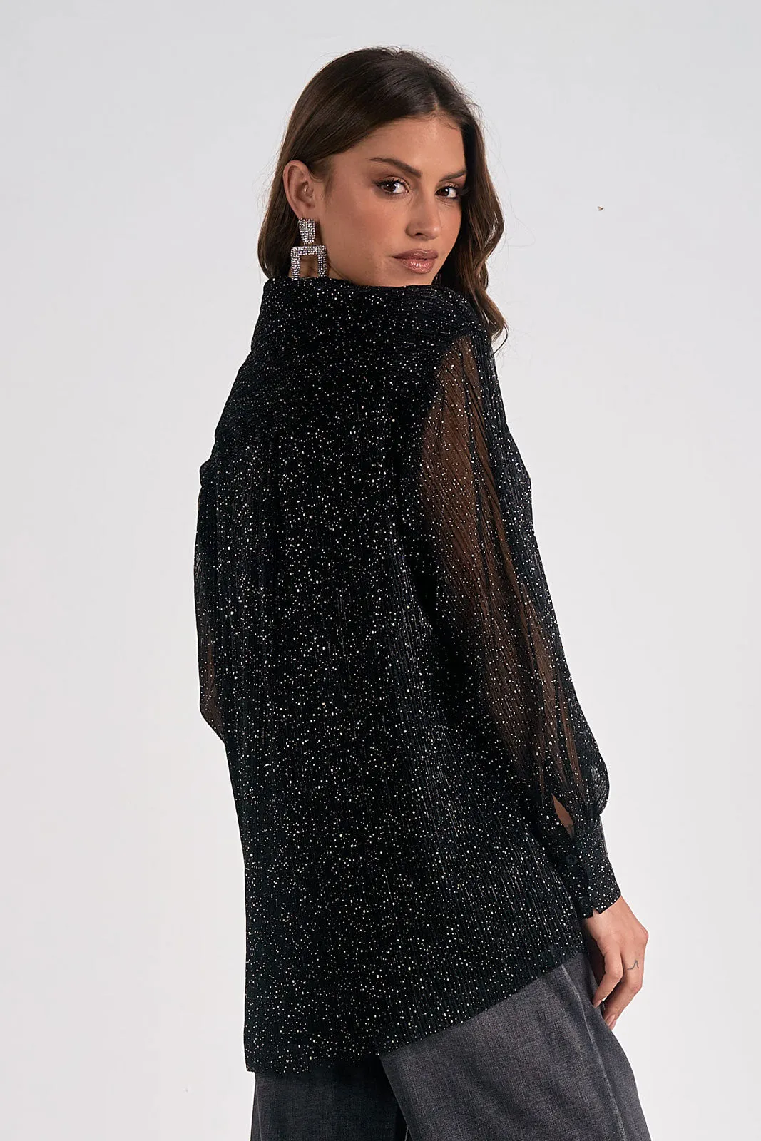 Top L/S Oversized Blouse