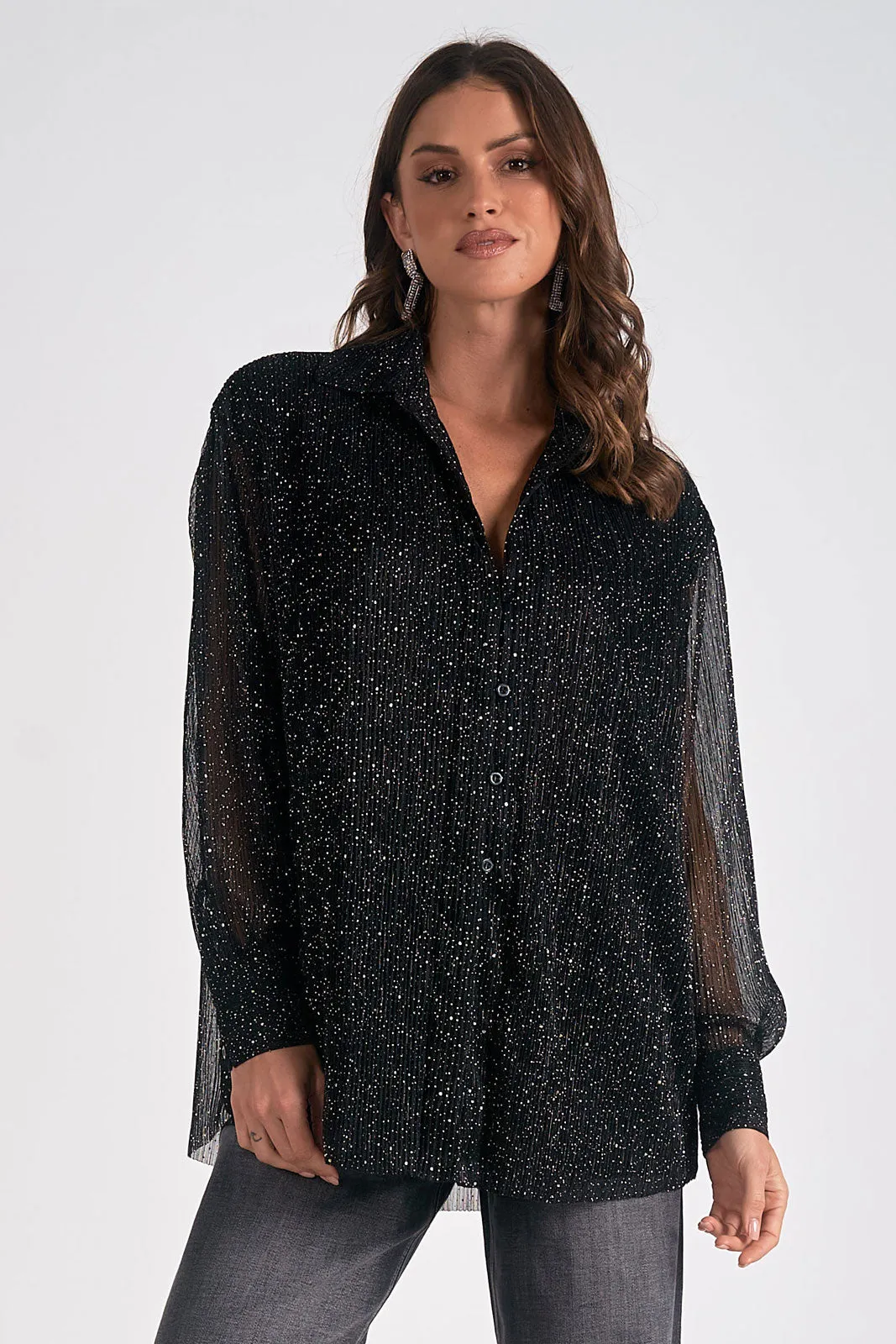 Top L/S Oversized Blouse