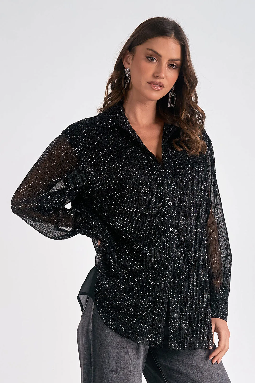 Top L/S Oversized Blouse