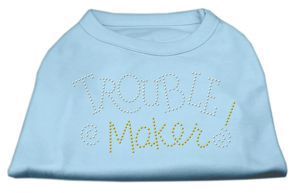Trouble Maker Rhinestone Shirts Baby Blue S (10)