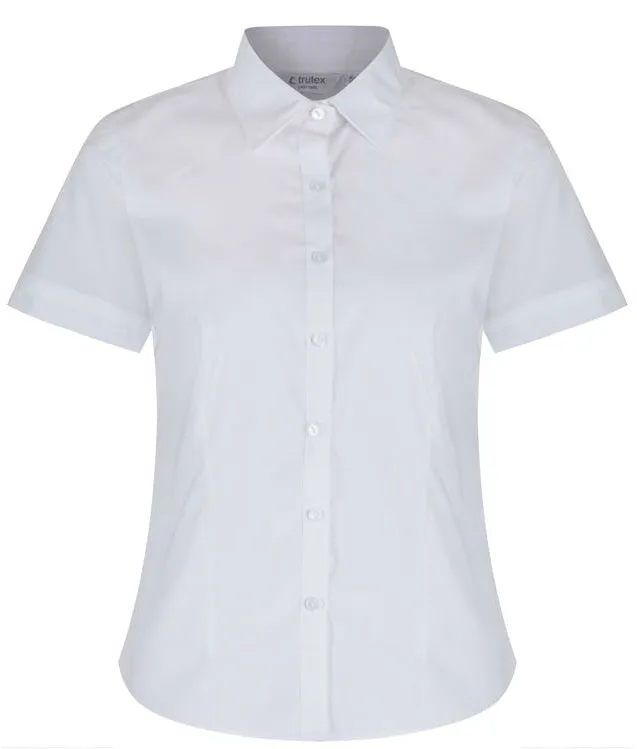 TRUTEX SHORT SLEEVE NON IRON SLIM FIT BLOUSE (TWIN PACK)