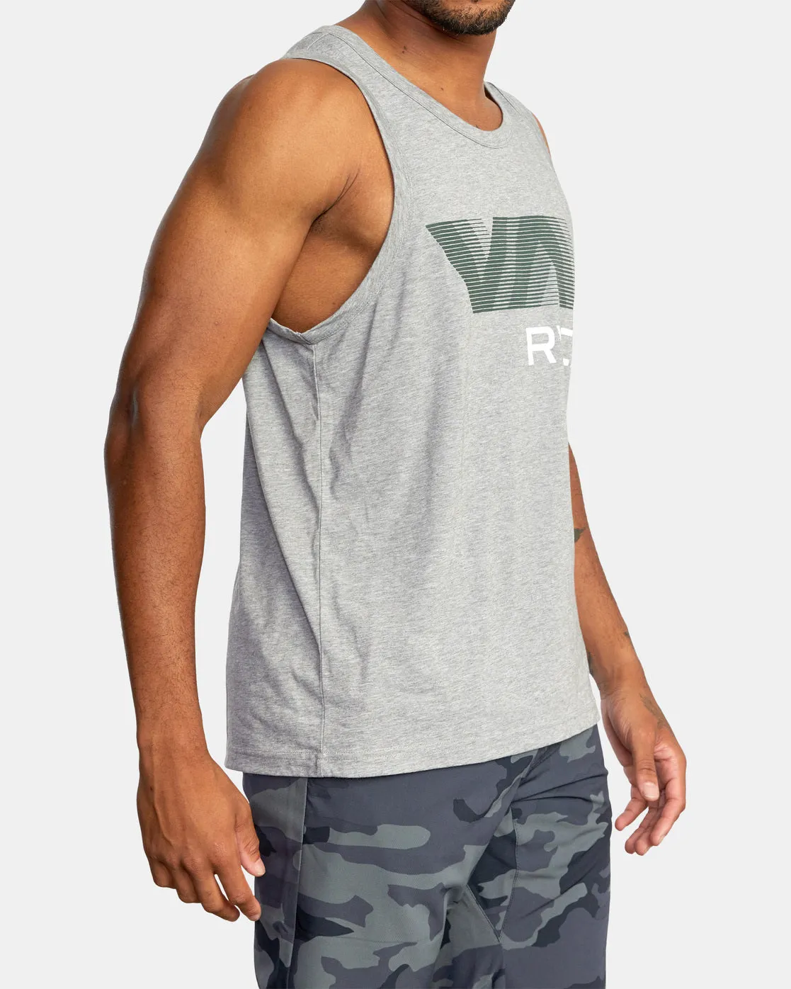 VA RVCA Blur Performance Tank Top - Athletic Heather