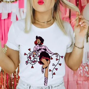 Valentine Cowgirl Sweatshirt or Tee