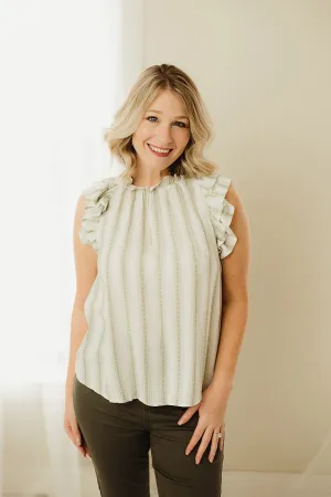Vertical Stripe Woven Top