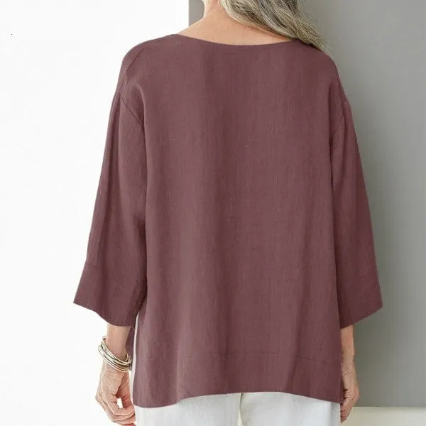 Vintage 3/4 Sleeve Oversized Tunic