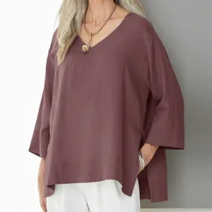 Vintage 3/4 Sleeve Oversized Tunic