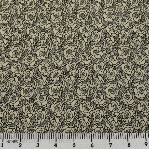 White Graphic Floral Cotton Print