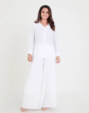 White Long Sleeves Blouse